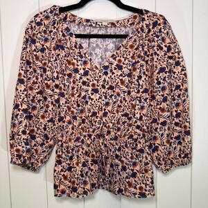 LOFT Floral Blouse, Size S